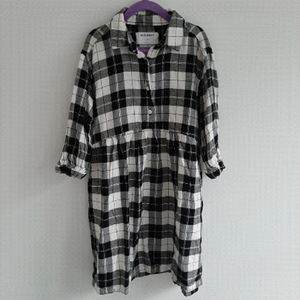Old Navy Black White Plaid Collared Dress size 8
